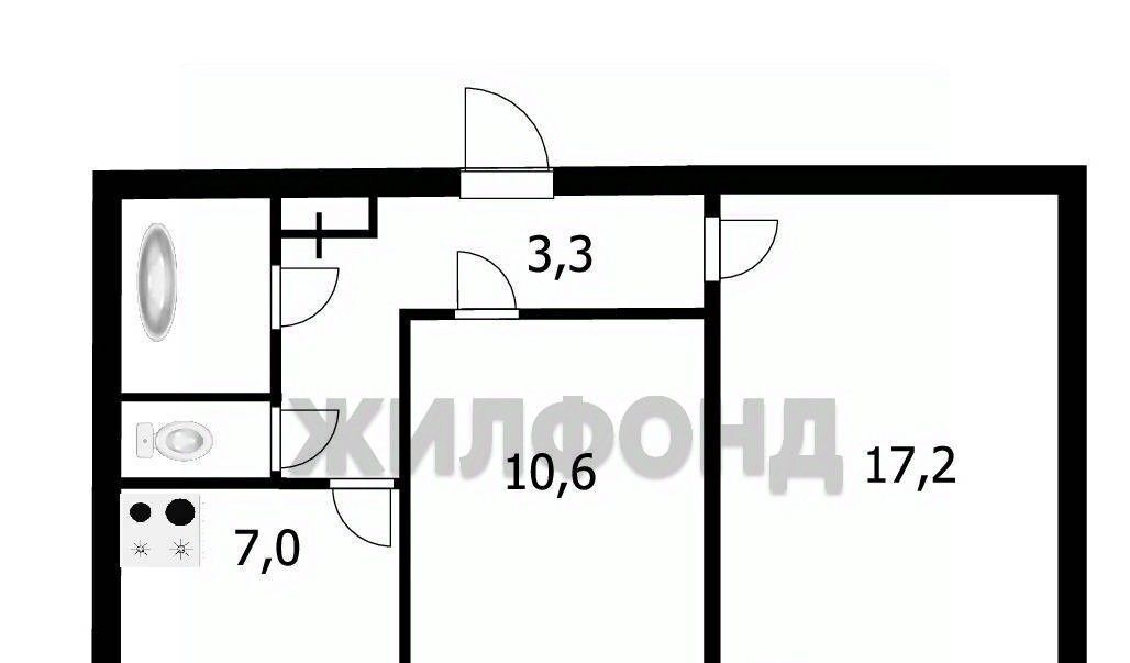 квартира г Новосибирск Заельцовская ул Жуковского 106 фото 5