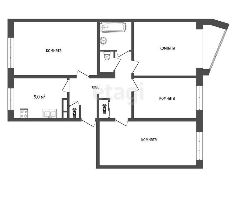 квартира г Петропавловск-Камчатский ул Автомобилистов 7 фото 1