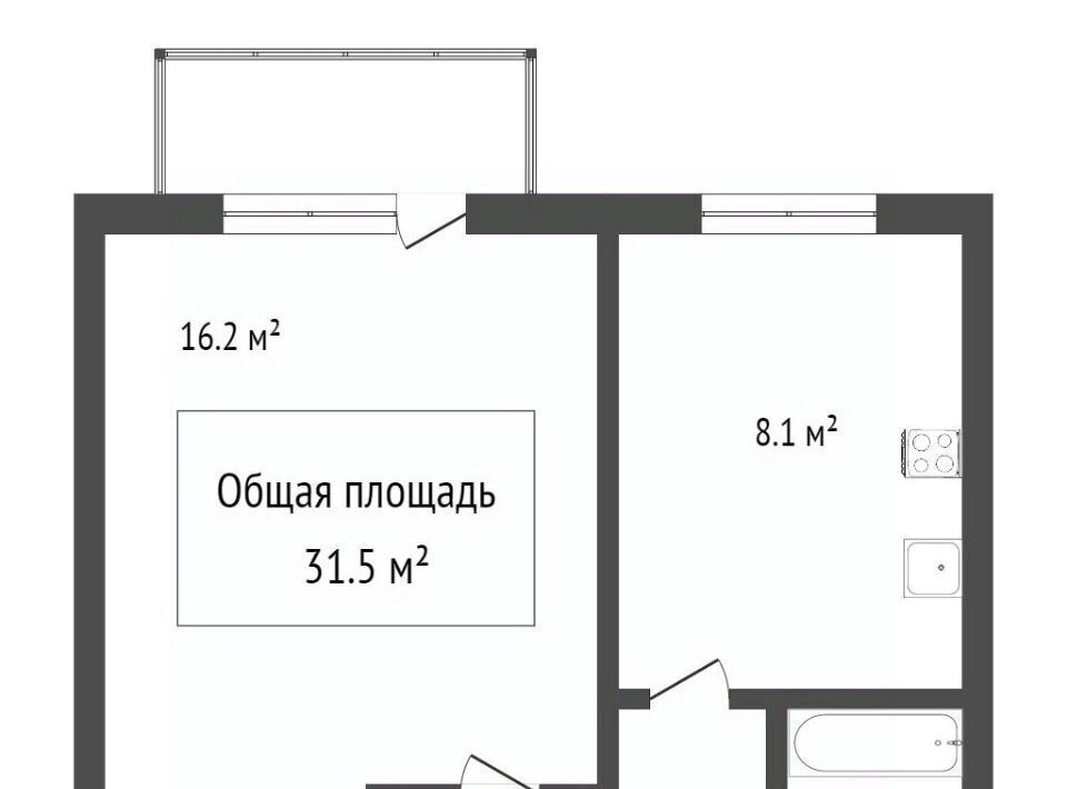 квартира г Томск р-н Ленинский ул Розы Люксембург 42 фото 2