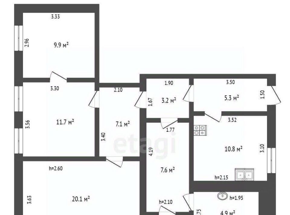 квартира р-н Борисоглебский г Борисоглебск ул 217 Стрелковой Дивизии 3 фото 2