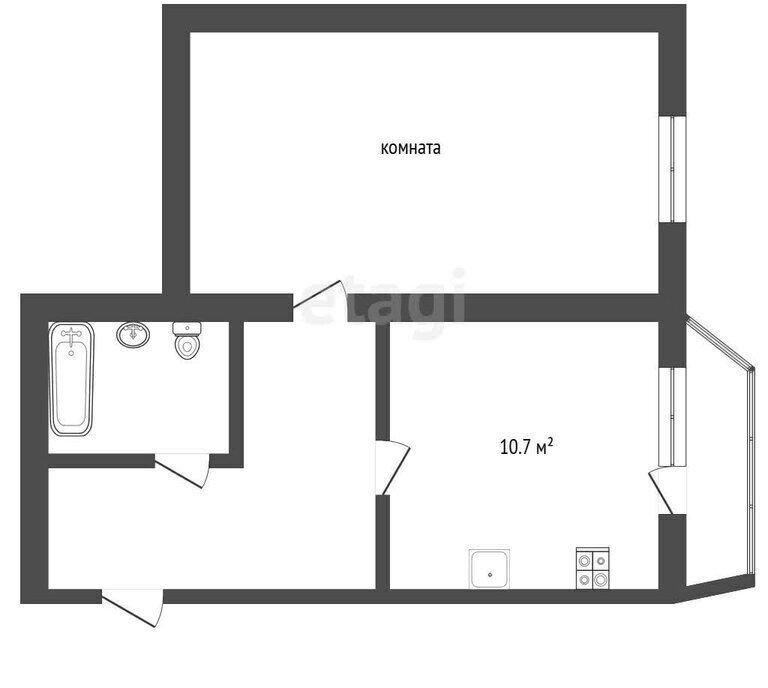 квартира г Тамбов ул Чичерина 7/1к 1 фото 1