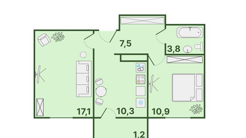 квартира г Раменское ул Молодежная 28а Раменский г. о. фото 12