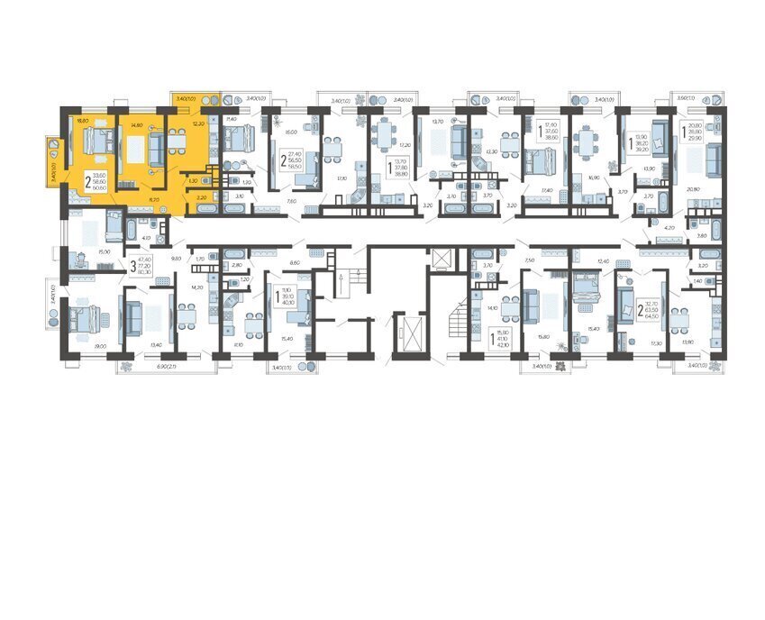 квартира г Краснодар микрорайон 9-й километр ул Ярославская 115/5 фото 2
