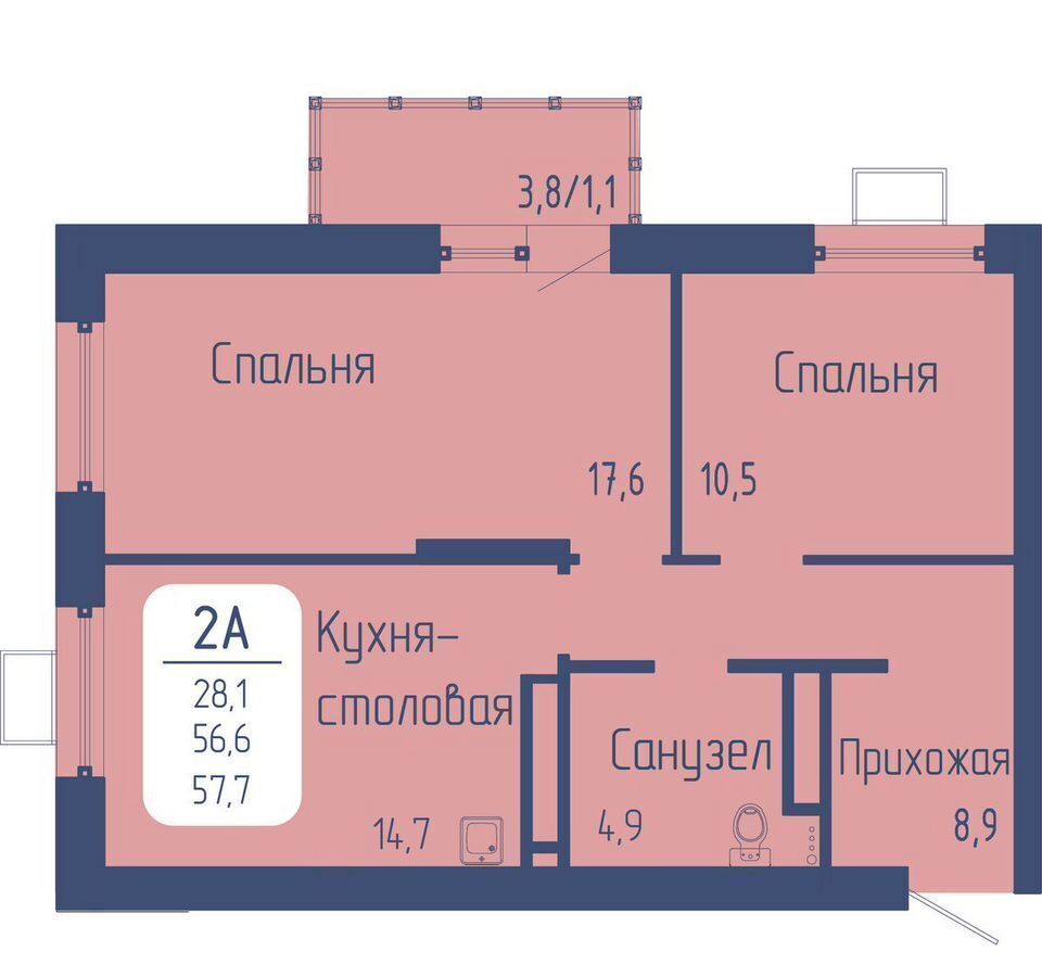 квартира г Красноярск р-н Октябрьский пр-кт Свободный корп. 1 фото 1