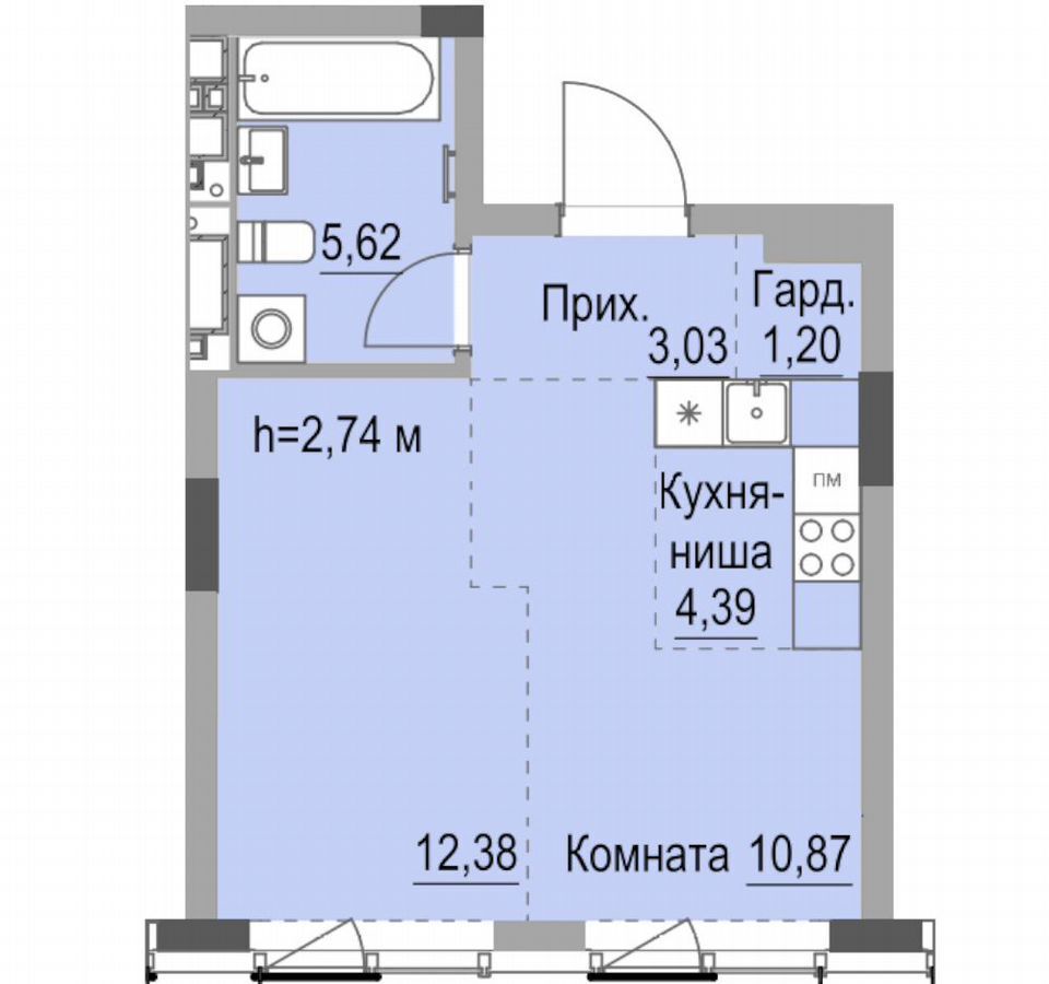 квартира г Ижевск р-н Октябрьский ул Лихвинцева 17 фото 1