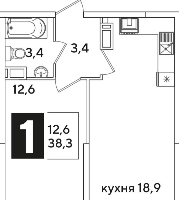 квартира г Краснодар п Колосистый р-н Прикубанский ул Западный Обход 34 фото 6