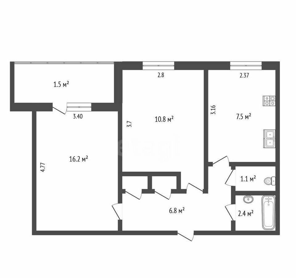 квартира р-н Мелеузовский г Мелеуз 31-й мкр-н, 5 фото 13
