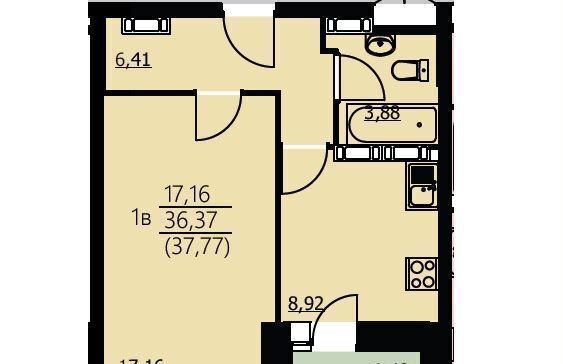 квартира г Ярославль р-н Заволжский ул Красноборская 38 корп. 2 фото 2