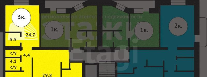 квартира г Энгельс Текстильный ул Ленинградская 35 фото 22
