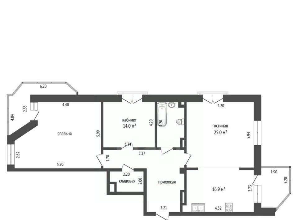 квартира г Тюмень р-н Центральный ул Максима Горького 53 ЖК «Home Sweet Home» Центральный административный округ фото 3