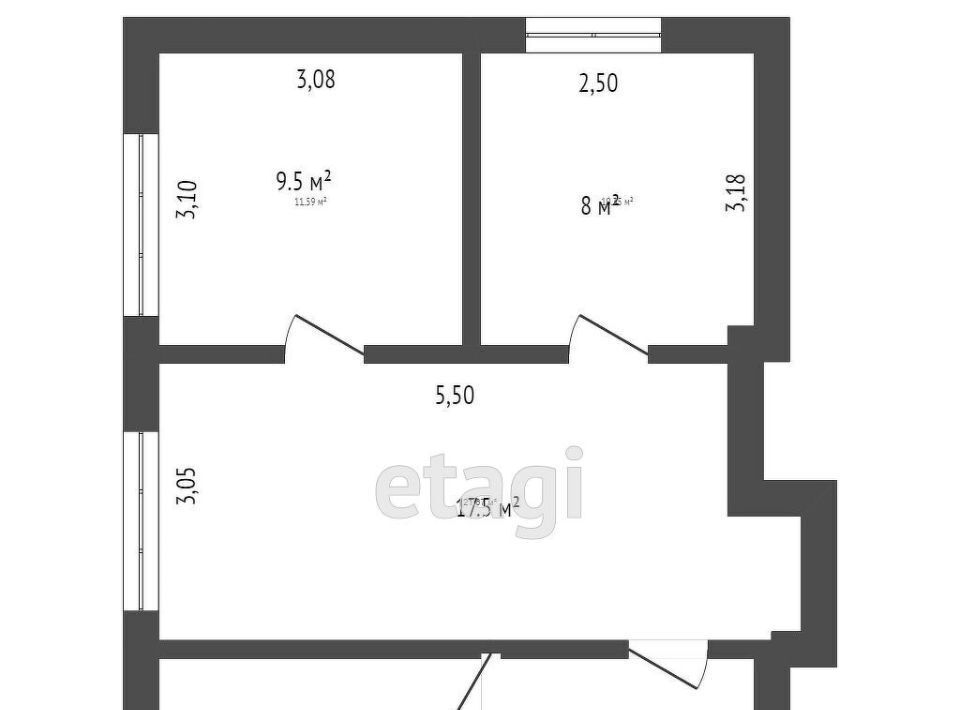квартира г Белокуриха ул Братьев Ждановых 13/1 фото 2