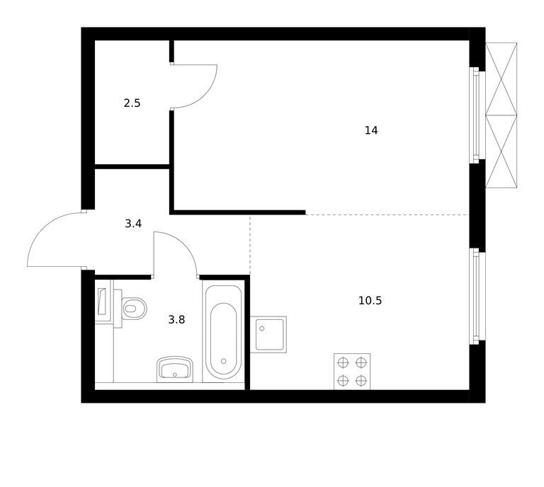 квартира г Москва метро Бутырская ЖК Руставели 14 к 2. 5 фото 1