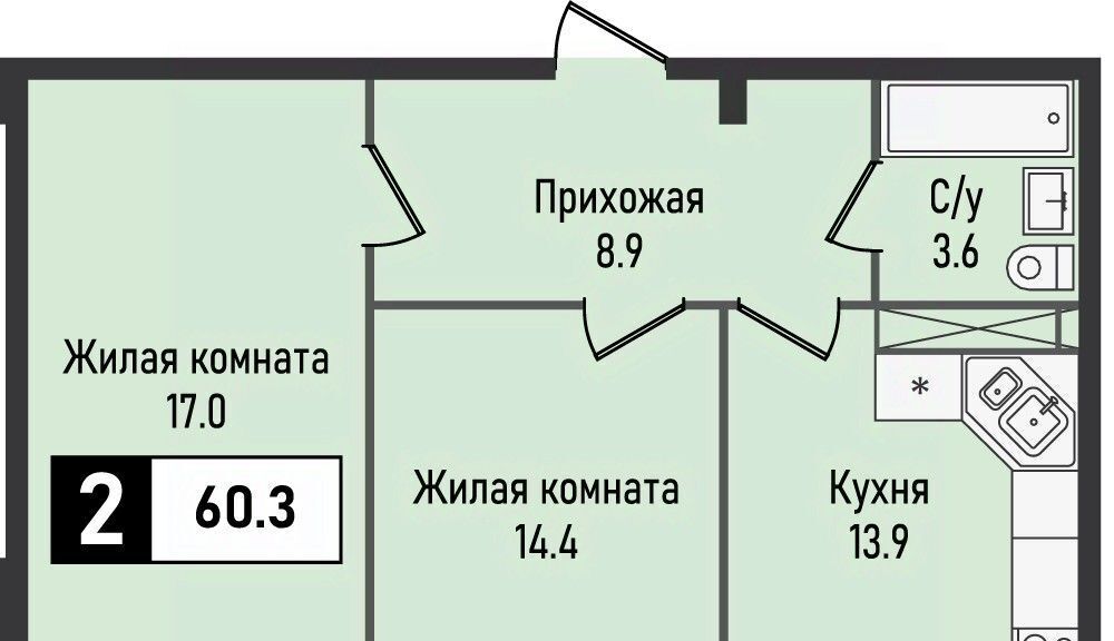 квартира г Железноводск п Иноземцево п Капельница ЖК «Живописный» фото 1