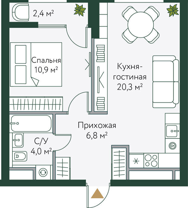 квартира г Волгоград р-н Советский ул Новосибирская 74 фото 1