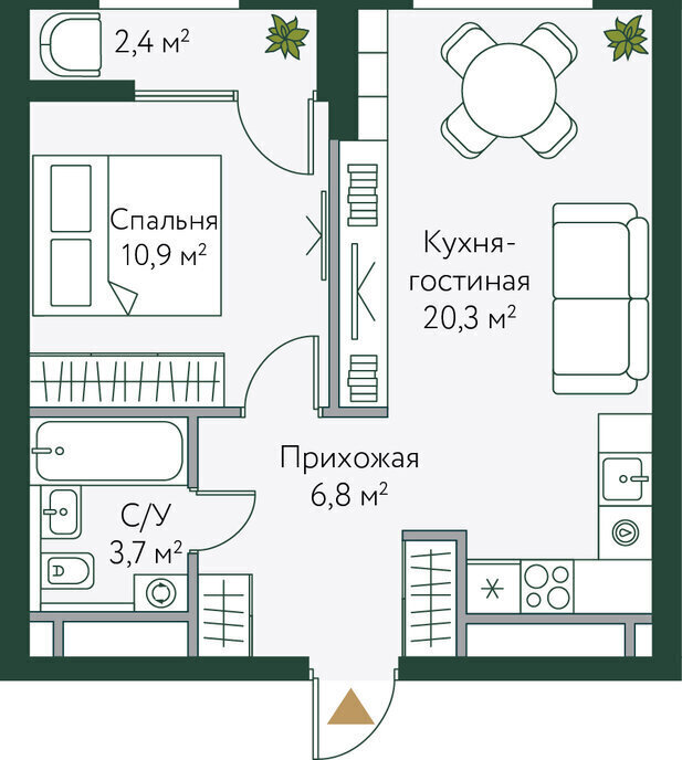 квартира г Волгоград р-н Советский ул Новосибирская 74 фото 1