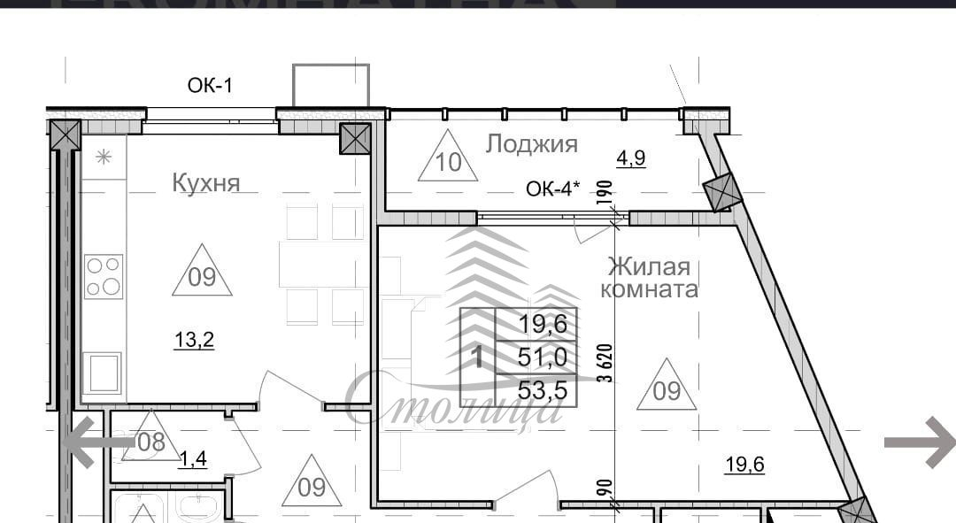 квартира г Старый Оскол р-н Северо-восточный мкр Космос м-н фото 4