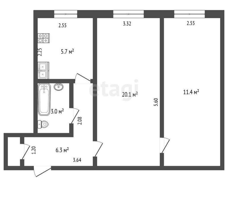 квартира г Кемерово р-н Центральный ул Терешковой 29 фото 1