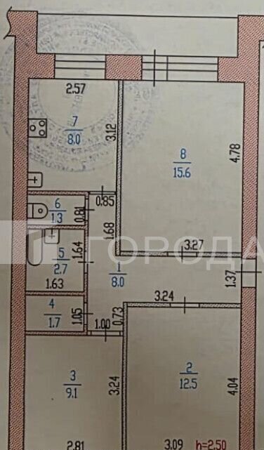 квартира г Барнаул р-н Ленинский ул Островского 52 фото 30
