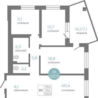 квартира г Красноярск р-н Советский ул Авиаторов 7/2 ЖК МАЭСТРО фото 1