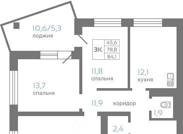 квартира г Красноярск р-н Советский ул Авиаторов 7/2 фото 1
