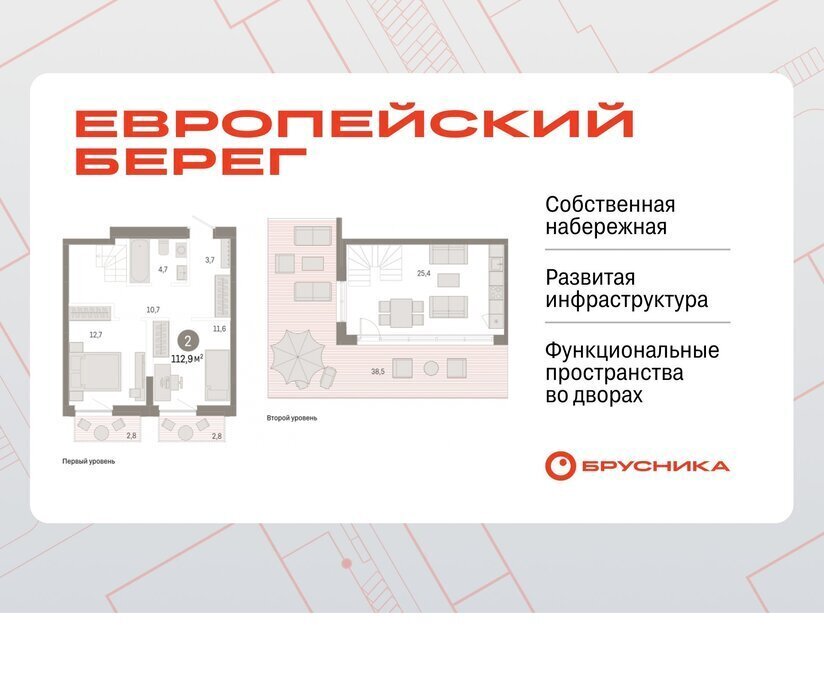 квартира г Новосибирск р-н Октябрьский Речной вокзал микрорайон «Евроберег» микрорайон Европейский Берег фото 1