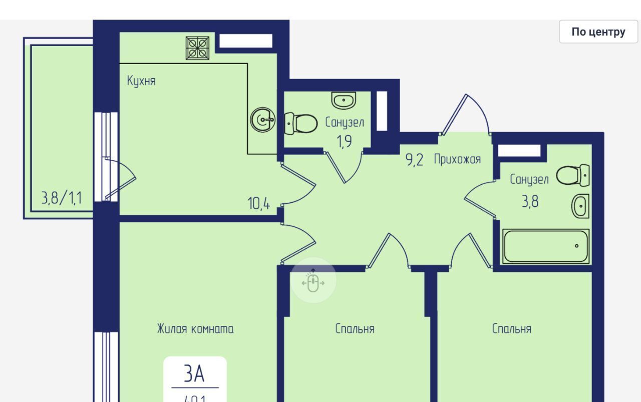 квартира г Красноярск р-н Октябрьский пр-кт Свободный 66рк/1 фото 1