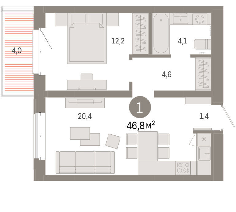 квартира г Тюмень жилой комплекс На Минской фото 2