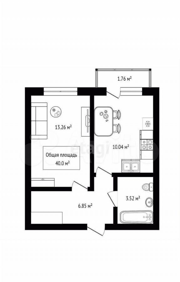 квартира г Бердск мкр Радужный 6 фото 40