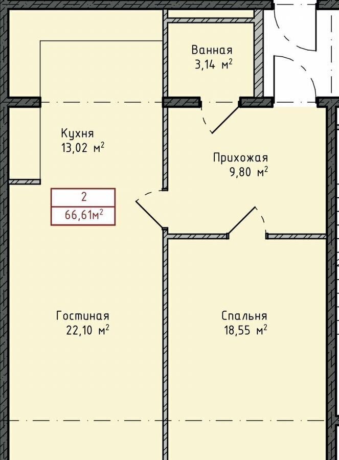 квартира г Махачкала р-н Кировский ул Даганова 150 Кировский внутригородской район фото 2