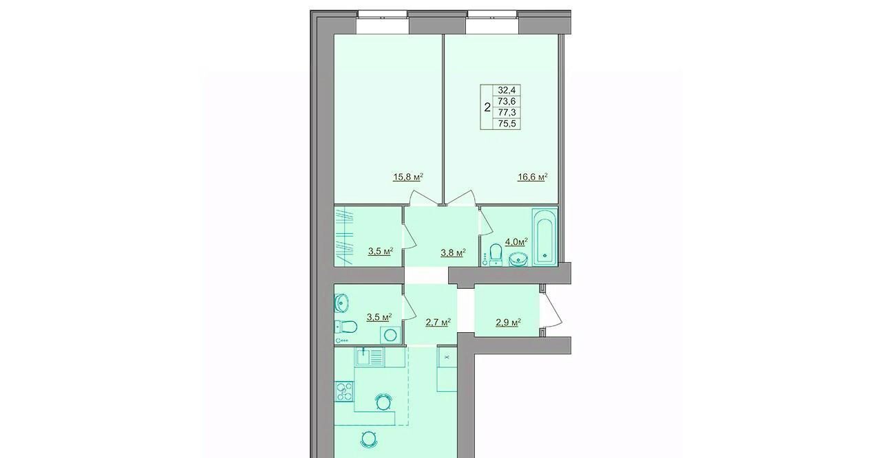 квартира г Кострома ул Магистральная 49а фото 1