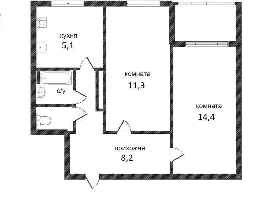 квартира г Новый Уренгой ул Молодежная 13 фото 21