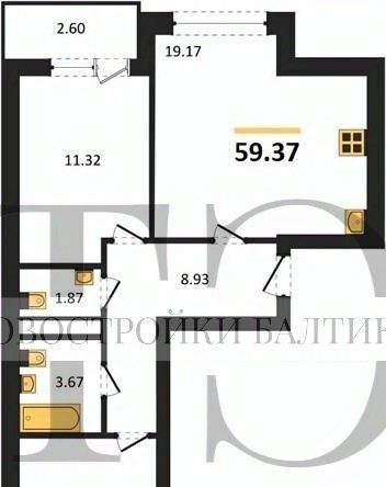 квартира г Калининград р-н Ленинградский ул Героя России Катериничева фото 1