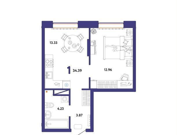 квартира г Тюмень р-н Калининский ул Интернациональная 199 корп. 10 фото 2