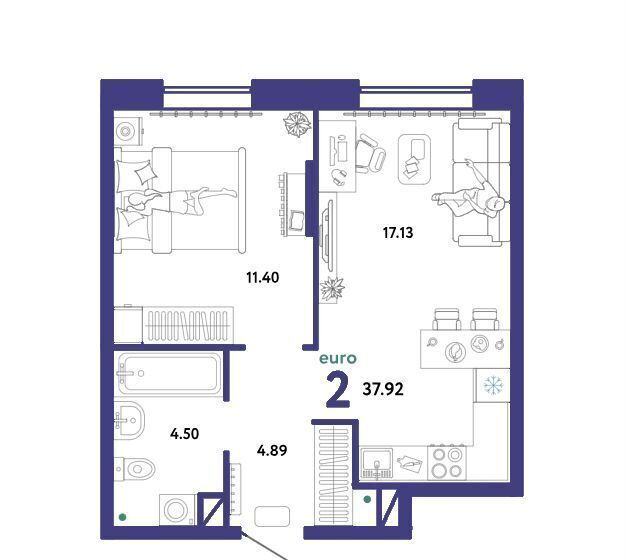 квартира г Тюмень р-н Калининский ул Интернациональная 199 корп. 10 фото 2