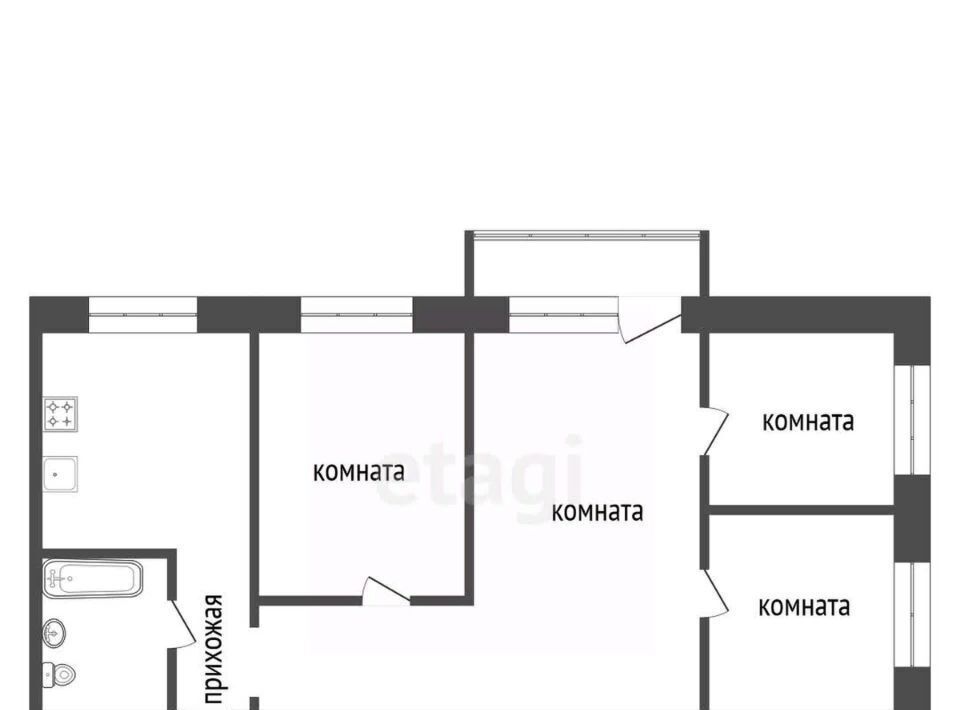 квартира г Красноярск р-н Октябрьский ул Юшкова 34 фото 2