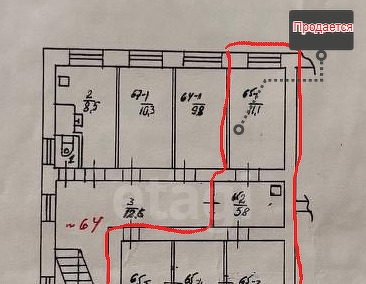 квартира г Астрахань пл Советская 7 Василия Тредиаковского, Чернышевского, 2 фото 3