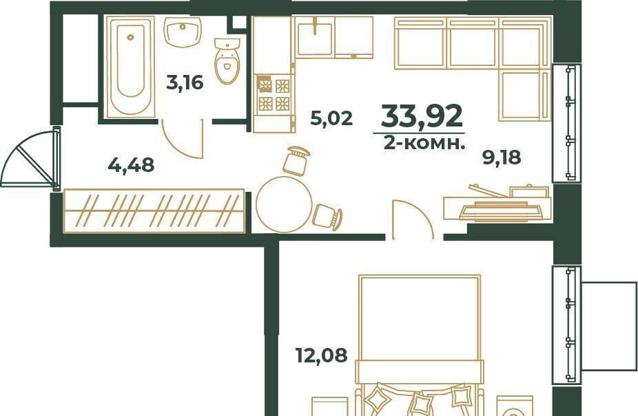 квартира г Хабаровск р-н Индустриальный ул Рокоссовского 2 фото 1
