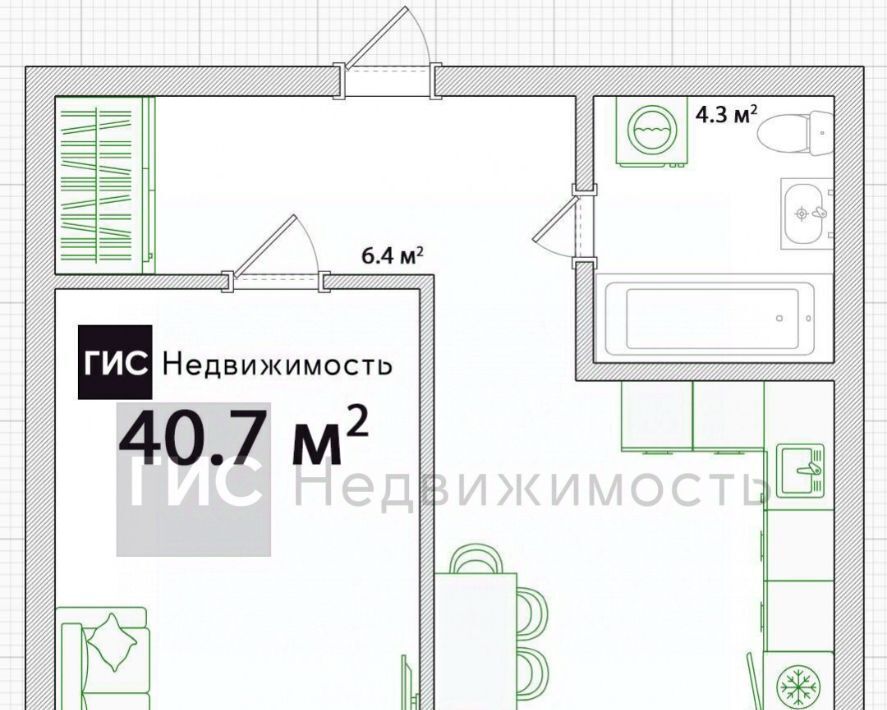 квартира г Новосибирск Речной вокзал ул Радиостанция N2 22/2 фото 1