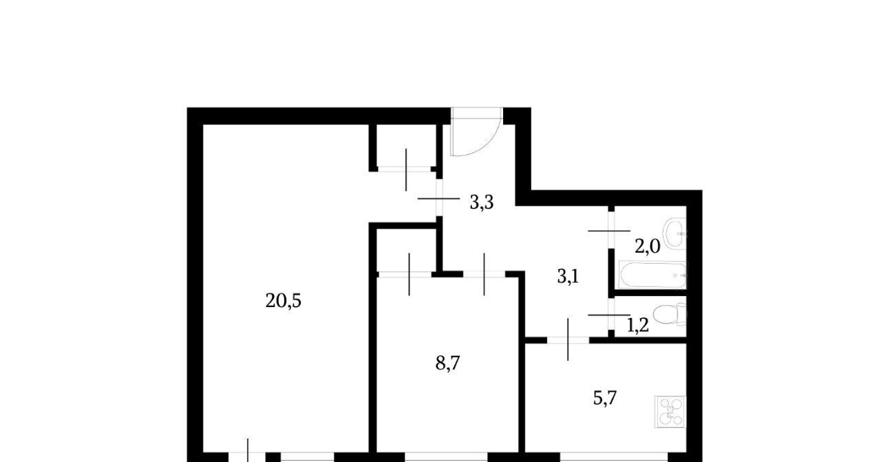 квартира г Москва метро Молодежная ул Бобруйская 22к/2 фото 2