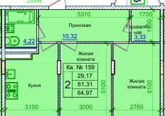квартира г Курск р-н Железнодорожный ул Усадебная 2а фото 6