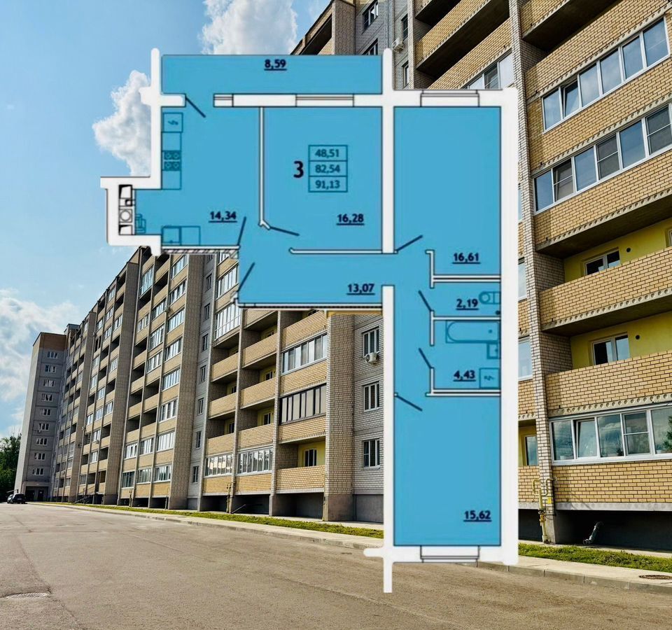 квартира г Смоленск р-н Ленинский пер Киевский 17к/4 фото 1