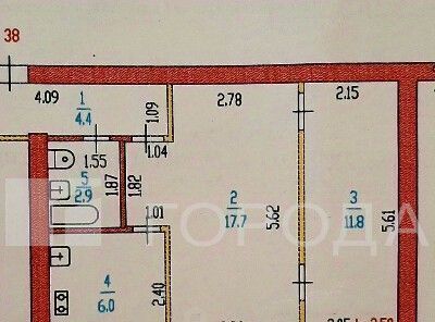 квартира г Барнаул р-н Железнодорожный ул Матросова 15 фото 2