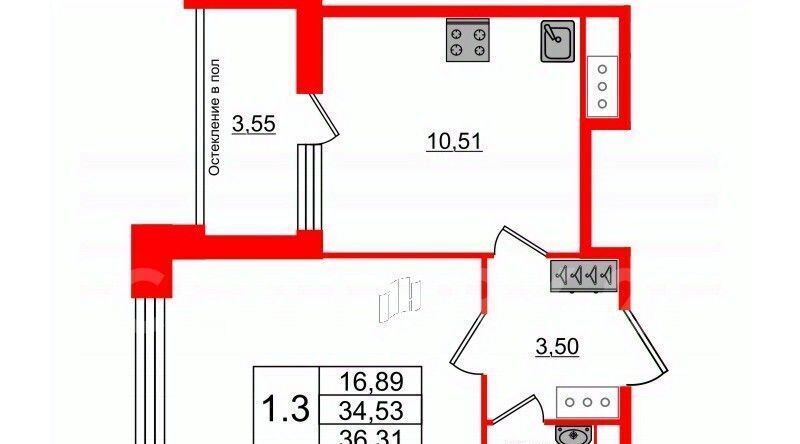 квартира г Санкт-Петербург метро Московская проезд 1-й Предпортовый 1 округ Новоизмайловское фото 2