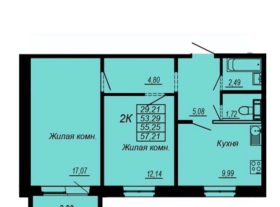 квартира г Хабаровск р-н Индустриальный Южный микрорайон ул Рокоссовского ЖК «Маршал» фото 1