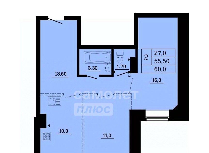 квартира г Омск р-н Советский ул Малиновского 16к/2 Советский АО фото 8