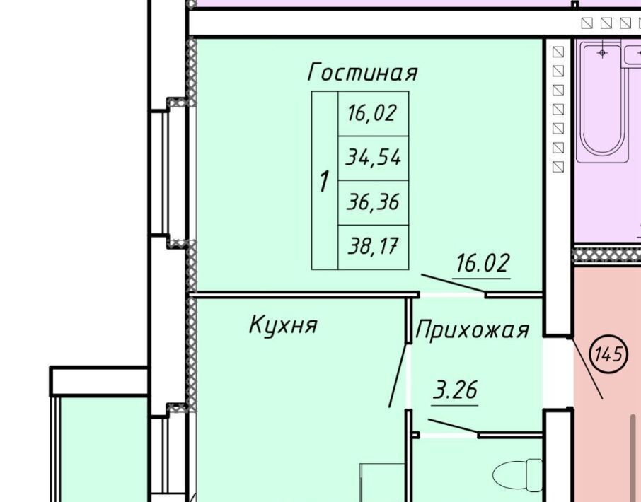квартира г Тамбов р-н Октябрьский ул Научная 6 ЖК «Вернадский» фото 1