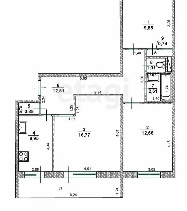 квартира г Ульяновск р-н Засвияжский ул Камышинская 17 фото 1