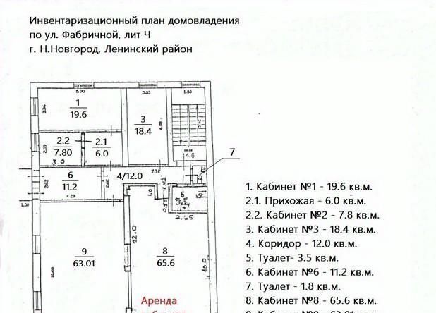 офис г Нижний Новгород р-н Ленинский Ленинская ул Фабричная 2 фото 4