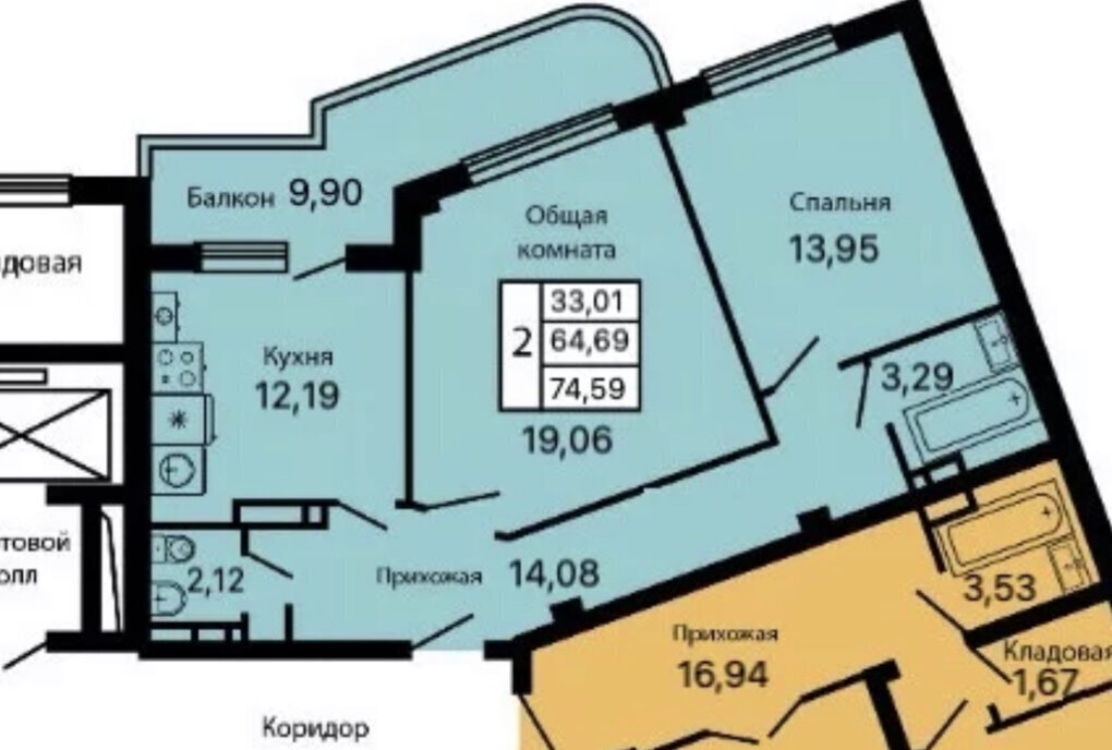 квартира г Геленджик ЖК «Атмосфера» улица Маршала Жукова, 2к 1 фото 1
