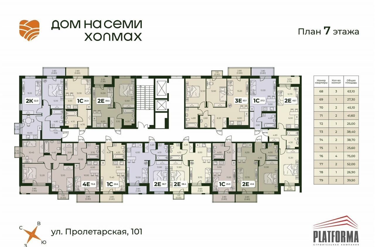 квартира г Пермь р-н Мотовилихинский ул Пролетарская 1 д. 101 фото 2